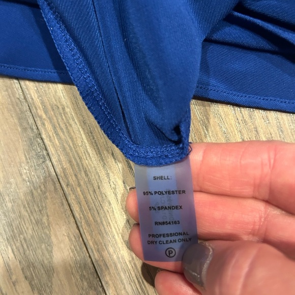 Calvin Klein Royal Blue One Shoulder Sequin Detail Cocktail Trapeze Dress Sz 4 - Picture 7 of 11